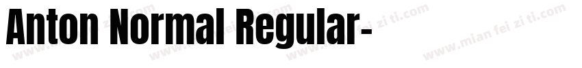 Anton Normal Regular字体转换